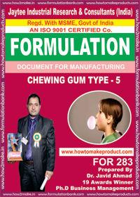 formula document for making CHEWING GUM TYPE-5