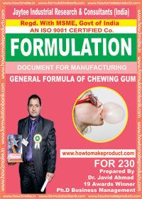 formula document for making GENERAL FORMULA OF CHEWING GUM