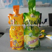 bottle shapes juice water plastic stand up packing bag