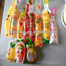 Hot printed fruit and bottle shape juice water packing bag