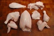 Chicken, Whole Round Chicken, Leg, Paw and Wings