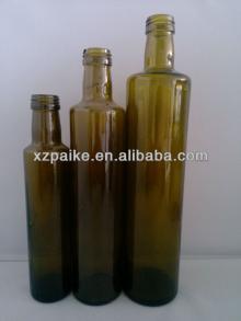 Dark Green Glass Olive Oil Bottles with aluminum cap