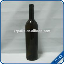 750ml black wine glass bottle with cork for red wine