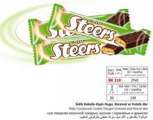 Big Steers milky compound coated nougat caramel and peanut bar