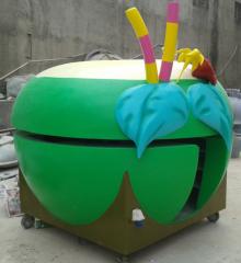 fiber glass coconut juice kiosk design