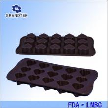 15 brown heart shape Chocolate Candy Silicone Mould