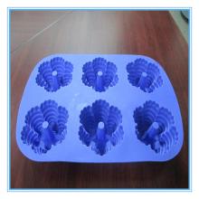 6 Cavity Flowers Silicone gel non-stick Cake bread Mold Chocolate jelly Candy Baking roasting mould