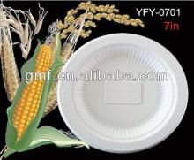 2013 hot sale biodegradable disposable corn starch plates