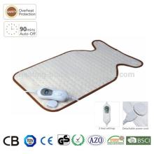 CE/GS/TUV/ETL Fast Heating 3 Settings 100W Fleece Physiotherapy Massage Back Pain Heated Pad