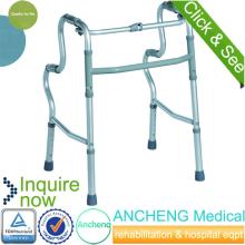  light weight portable walker frame with fixing  bar  and rubber tip for safety and stability