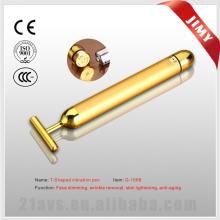 Mini T shape Golden Beauty Bar Lifting Bar Vibration Massager