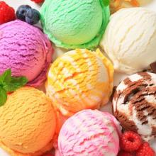 Ice cream liquid and powder flavour