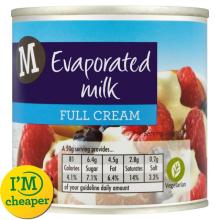 evaporeted full cream milk