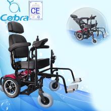 power wheelchair with incline seat cushion for disable auxiliary equipment