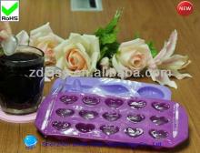 chocolate heart-shape silicone ice cube tray for bar