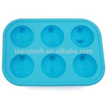Facial Expression Drink Ice Tray Silicone Freeze Jelly vintage Chocolate Mold, HCK108