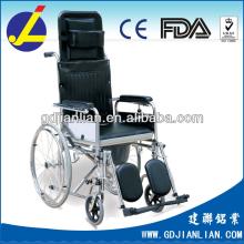 High back wheelchair with toilet JL619GC