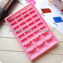 Wholesale stock lot 30 cavities bear and bar shaped funny chocolate mold silicone