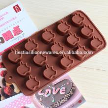 food grade microwave oven freezer safe non-stick 15 apple shaped chocolate bar mould