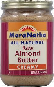 MaraNatha Organic Raw Almond  Butter , Crunchy - 16 oz  jar 