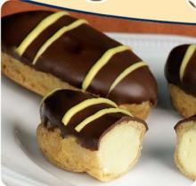 Mini Chocolate Eclairs (Banana Cream filled)