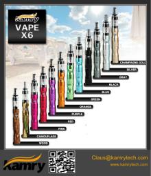 Newest colors kamry x6 battery,x6  ecig 
