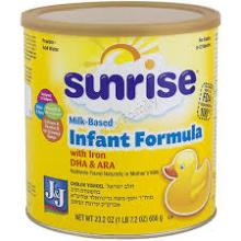 sunrise infant milk