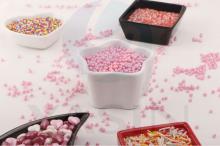 Pink Pearl Balls  Dragees  4mm