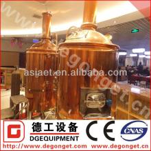 Hotel mini red copper brewery equipment