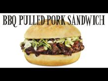 Bn1378 Bbq Black Pepper Sauce Pork Sandwich Juicy Spicy Meat Sweet Banner Sign
