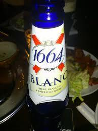 Kronenbourg 1664 blanc beer in blue 33cl bottles