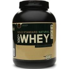 Optimum Nutrition Gold Standard 100% Natural Whey Protein, Chocolate - 5 lb jar