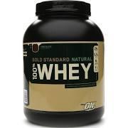 Optimum Nutrition Gold Standard 100% Natural Whey Protein, Chocolate - 5 lb jar