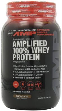 GNC Pro Performance AMP Amplified 100% Whey Protein, Chocolate 2 lb