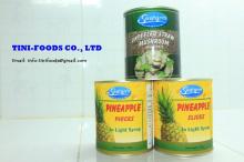 CANNED PIECES PINEAPPLE IN LIGHT SYRUP