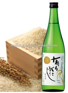 Bottled japanese sake alcohol, 720ml, made of Yamada-Nishiki rice