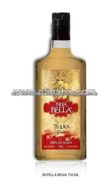750 ml Tequila India Bella Gold Glass Bottle