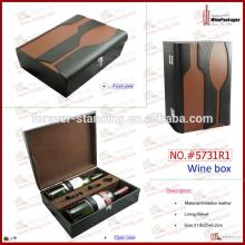 Fashionable Pattern Design Leather Wine Gifts Box (5731R1)