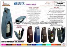 Single leather wine carrier