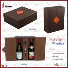 leather red wine box, pu leather wine box, wine bottle gift box