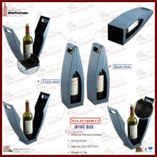 Red wine single showing box,leather wine carrier,wine display box