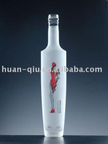 375ml vodka bottle with frosted and labeled