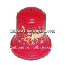 bell shape metal candy tin