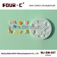Baby toy silicone cake decorating mold,3D fondant mold,useful fondant tools