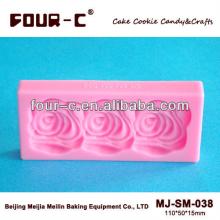 Three Roses fondant silicone moulds,3D cake decorating molds,cake design and making