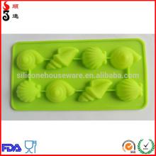 conch silicone ice cube tray chocolate fondant cake mould bar tool /mold party
