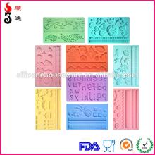  Custom  silicone lace  mold s/mat for cake decorating OEM  design 