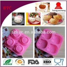 Wholesale Top Quality Food Grade Funny Hello Kitty Chocolate Bar Moulds