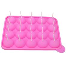 2014 newest pink lovely custom silicone lollipop molds