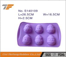new design 6 cavity easter egg shaped silicone cake molds chocolate molds